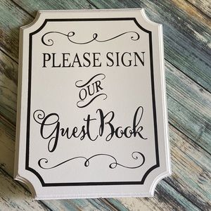 Wedding Guest Book Easel Sign